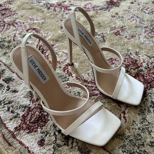 Steve Madden Cream Strappy Heels